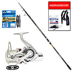 Daiwa Powermesh CF 4.20m, 100-250gr&Daiwa Emblem 35 CW 4000 QD Profesyonel Surf Seti - Daiwa