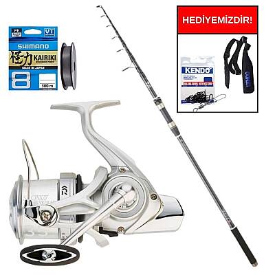 Daiwa Samurai CF 3.90M 70-150Gr&Daiwa Crosscast S20 35 SCW 5000 C QD Profesyonel Surf Seti - 1