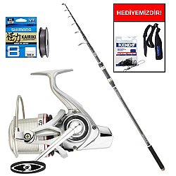 Daiwa Samurai CF 3.90M 70-150Gr&Daiwa Emblem 35 CW 4000 QD Profesyonel Surf Seti - Daiwa