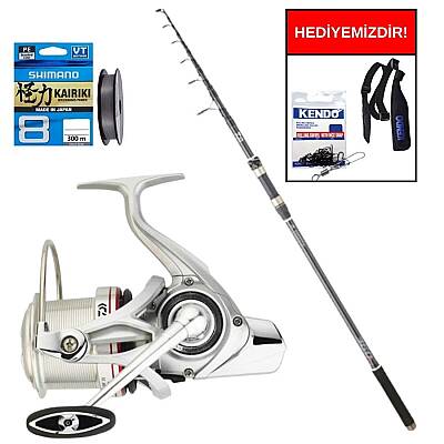 Daiwa Samurai CF 3.90M 70-150Gr&Daiwa Emblem 35 CW 4000 QD Profesyonel Surf Seti - 1