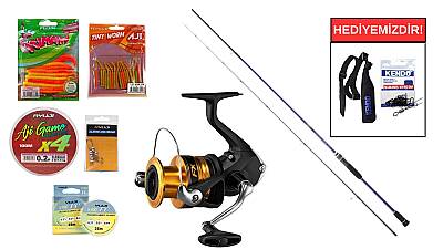 Daiwa Samurai RF 2.06M 0,5-6Gr&Shimano LRF Makina FX 1000 FC LRF Seti - 1