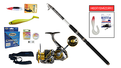 Daiwa Sensor Tele Serisi 270cm 15-60Gr&Ryuji Ares X 4000M Teleskopik Spin Seti - 1