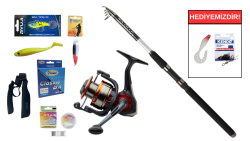 Daiwa Sensor Tele Serisi 300cm 20-60Gr&Savage Gear SG2 4000 FD 5+1BB Teleskopik Spin Seti - Daiwa