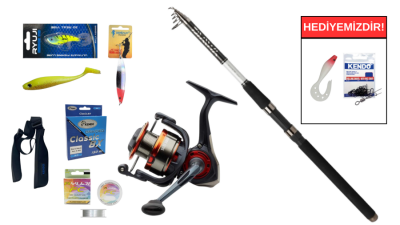 Daiwa Sensor Tele Serisi 360cm 20-60Gr&Savage Gear SG2 4000 FD 5+1BB Teleskopik Spin Seti - 1
