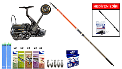 Daiwa Shorecast 4.20m 200gr&Ryuji Momentum 10000Silver UV 11+1BB Surf Seti - Daiwa
