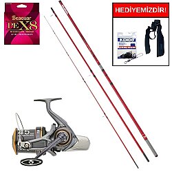 Daiwa Triforce Surf Serisi 420cm 100-225 Gr&Daiwa Crosscast S24 45 SCW 5000 C QD Kurşun Arkası Set - 3