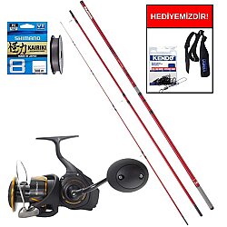 Daiwa Triforce Surf Serisi 420cm 100-225gr&Daiwa BG 27 SW 6000 P Profesyonel Surf Seti - Daiwa