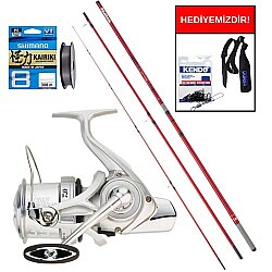 Daiwa Triforce Surf Serisi 420cm 100-225gr&Daiwa Crosscast S20 35 SCW 5000 C QD Profesyonel Surf Seti - Daiwa