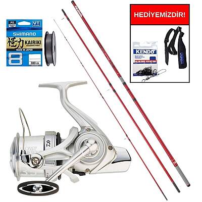 Daiwa Triforce Surf Serisi 420cm 100-225gr&Daiwa Crosscast S20 35 SCW 5000 C QD Profesyonel Surf Seti - 1