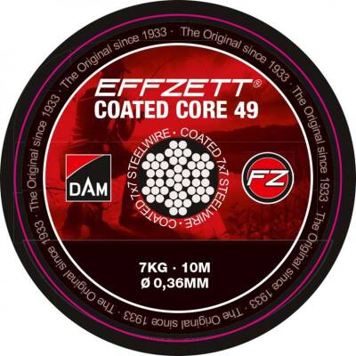 Dam Effzett Coated core49 Steeltrace Brown 24 kg 10 m Çelik Tel - 1