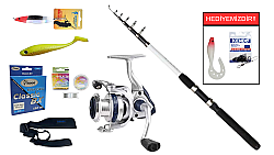 Dam Nova Expedition 9'0''/2.70M 20-40Gr&Okuma ARIA-3000a Painting Silver 1BB Teleskopik Spin Seti - Okuma