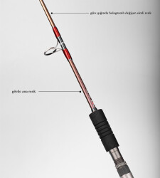 DCR PİRİ REİS JIG VE CANLI YEM KAMIŞI 185 CM 150-350 BORDO - 2
