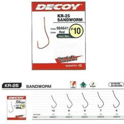 DECOY KR-25 Sandworm Red Olta İğnesi - 3