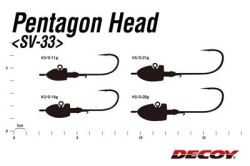 DECOY SV-33 Pentagon Head Jig Head - 3