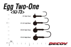 Decoy Vj-73 Egg Two-One 7gr Jighead - 2