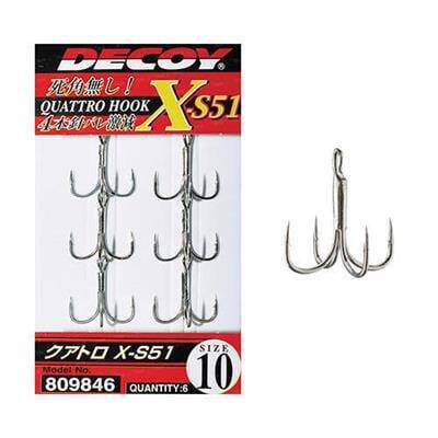 DECOY X-S51 Quattro Dörtlü Maket Balık İğnesi - 1