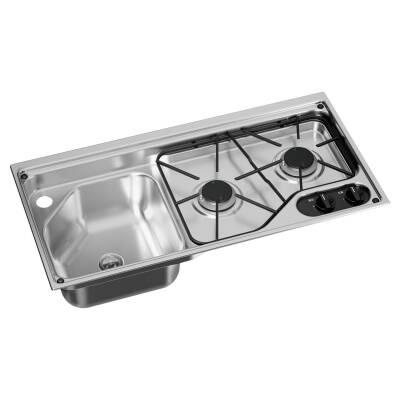 Dometic CVC1700 LH İki Gözlü Ocak ve Evye Kombinasyonu 700x350 mm - 1