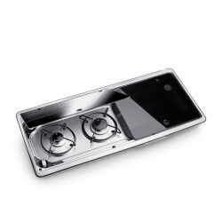 Dometic MO 9722R İki Gözlü Ocak ve Eviye Kombinasyonu Cam Kapaklı 760x325 mm - 3