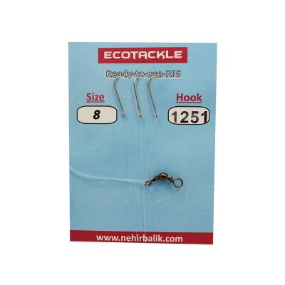 Ecotackle Fırdöndülü Yemli Takım 1251 3 İğne 100P - 1