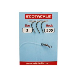 Ecotackle Fırdöndülü Yemli Takım 505 Bronz 3 İğne 100P - ECOTACKLE