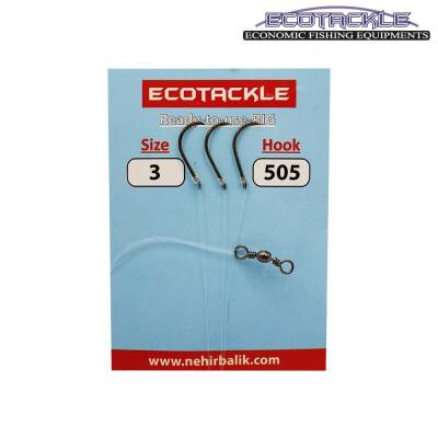 Ecotackle Fırdöndülü Yemli Takım 505 Bronz 3 İğne 100P - 2