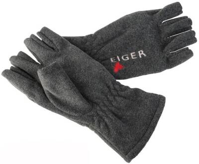 Eiger Fleece Glove Half Fingers Dark Grey - 1