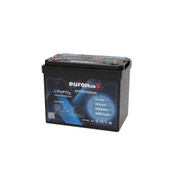 Europlus 12.8V/100Ah LiFePO4 Smart Akü – 4000 Cycle - Europlus