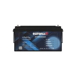 Europlus 12.8V/200Ah LiFePO4 Smart Akü – 4000 Cycle - Europlus