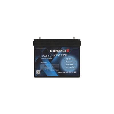 Europlus 12.8V/100Ah LiFePO4 Smart Akü – 4000 Cycle - 2