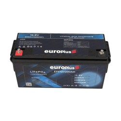Europlus 12.8V/200Ah LiFePO4 Smart Akü – 4000 Cycle - 4