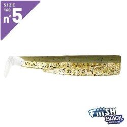 Fiiish BM160/5 BM357 3-Gövde Kaki Paillete Silikon Yem - Fiiish