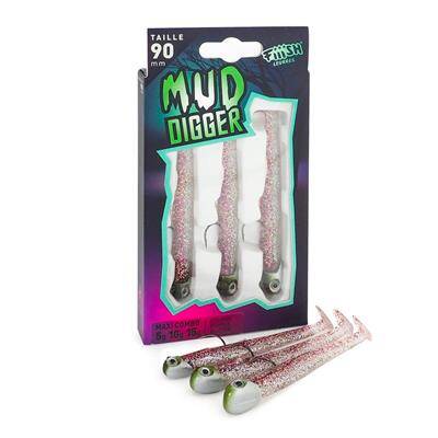Fiiish Mud Digger MD1137 Maxi Combo Purple Glitter Silikon Yem - 1