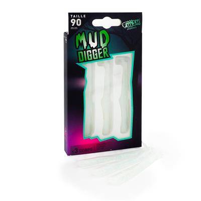 Fiiish Mud Digger MD1142 3X Gövde CLoudy White Silikon Yem - 1