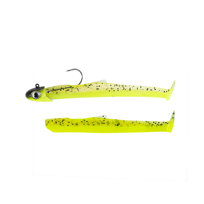 Fiiish Mud Digger MD90 / MD1464 Combo 15gr Chartreuse-Yellow Black HeadSilikon Yem - 1