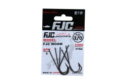 FJC3194 FJC WORM BLACK NIKEL - FJC HOOKS JAPON