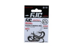 FJC3633 FUTOJI MADAI BLACK NIKEL - FJC HOOKS JAPON