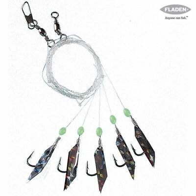 Fladen Sabiki Red/Silver Flasher No:6 5'li - 2