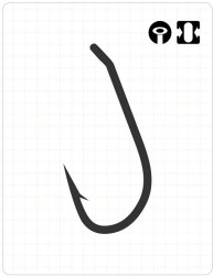 Fudo 2801 Slider Carp Black Nikel Sazan İğnesi - FUDO