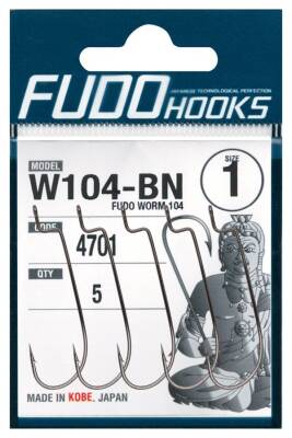 Fudo 4701 Fudo Worm 104 Black Nikel İğne 2/0 - 2