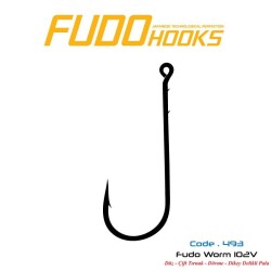 Fudo 4931 Worm 102V Black Nikel İğne 1/0 - 2