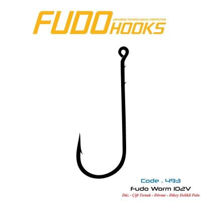 Fudo 4931 Worm 102V Black Nikel İğne 1/0 - 2