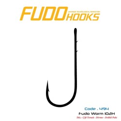 Fudo 4941 Worm 102H Black Nikel İğne 1/0 - 2