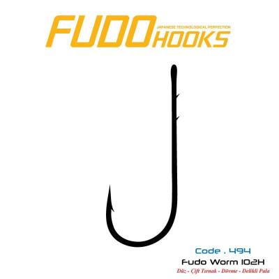Fudo 4941 Worm 102H Black Nikel İğne 1/0 - 2