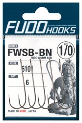 Fudo 6101 Worm SSB Black Nikel Uzun Pala Tırnaklı İğne 4/0 - 3
