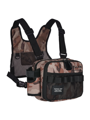 Fujin Aji Vest Tactical Brown Camo Balıkçı Çantası - 4
