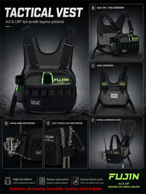Fujin Aji Vest Tactical Khaki Balıkçı Çantası - 1
