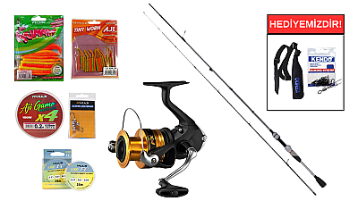 Fujin Ajime 183cm 05-5gr&Shimano LRF Makina FX 1000 FC LRF Seti - 1