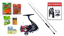 Fujin Ajime Black Swan 175cm 02-3gr&Daiwa Ninja 23 LT 1000 LRF Seti - Daiwa