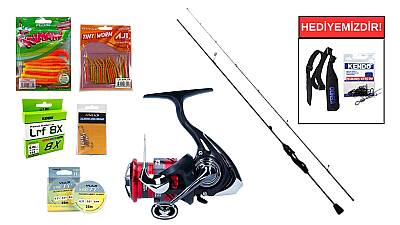 Fujin Ajime Black Swan 175cm 02-3gr&Daiwa Ninja 23 LT 1000 LRF Seti - 1