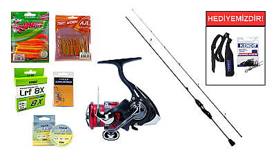 Fujin Ajime Black Swan 175cm 02-3gr&Daiwa Ninja 23 LT 1000 LRF Seti - 1